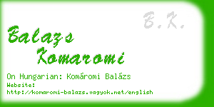 balazs komaromi business card