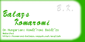 balazs komaromi business card